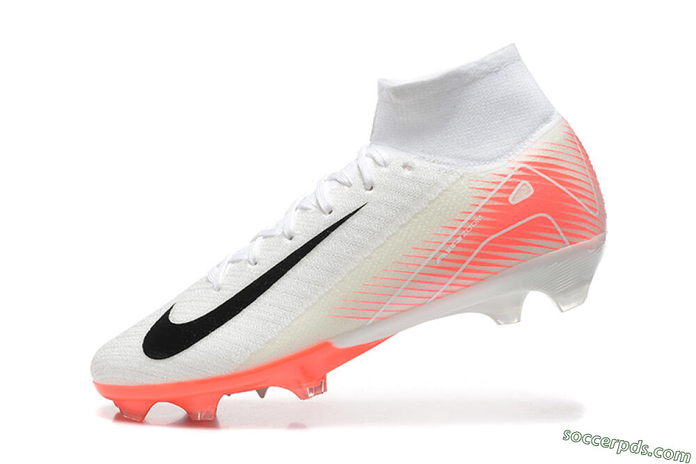 Nike Air Zoom Mercurial Superfly 10 Elite FG High-Tops Football Boots - White/Black/Red 8