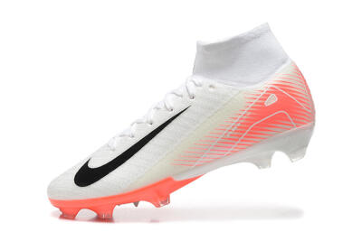 Nike Air Zoom Mercurial Superfly 10 Elite FG High-Tops Football Boots - White/Black/Red