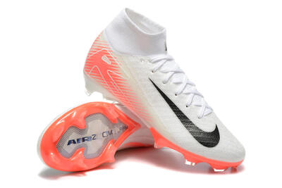 Nike Air Zoom Mercurial Superfly 10 Elite FG High-Tops Football Boots - White/Black/Red