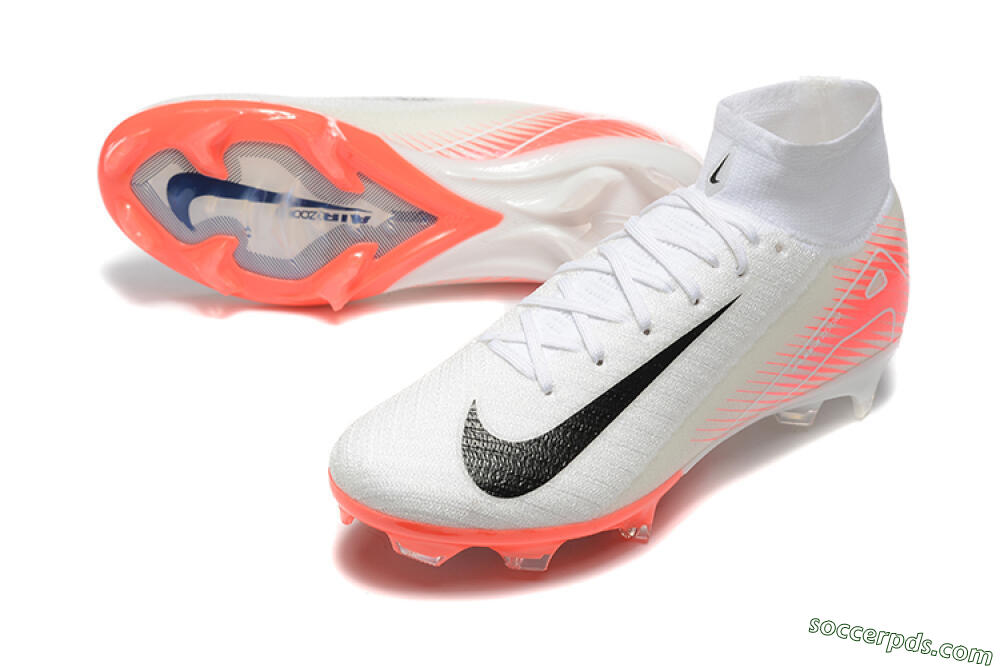 Nike Air Zoom Mercurial Superfly 10 Elite FG High-Tops Football Boots - White/Black/Red 3