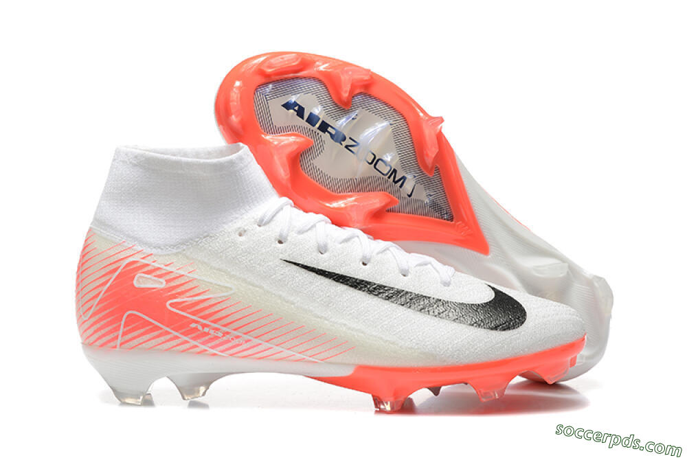 Nike Air Zoom Mercurial Superfly 10 Elite FG High-Tops Football Boots - White/Black/Red 1