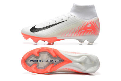 Nike Air Zoom Mercurial Superfly 10 Elite FG High-Tops Football Boots - White/Black/Red