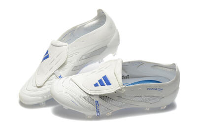 Adidas Predator Elite 25 Foldover Tongue FG Low-Tops Football Boots - Beige/Blue/Silver