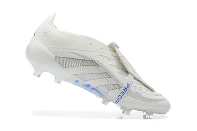 Adidas Predator Elite 25 Foldover Tongue FG Low-Tops Football Boots - Beige/Blue/Silver