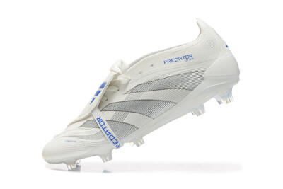 Adidas Predator Elite 25 Foldover Tongue FG Low-Tops Football Boots - Beige/Blue/Silver