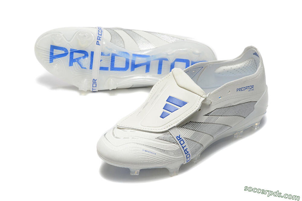 Adidas Predator Elite 25 Foldover Tongue FG Low-Tops Football Boots - Beige/Blue/Silver 3
