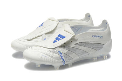 Adidas Predator Elite 25 Foldover Tongue FG Low-Tops Football Boots - Beige/Blue/Silver