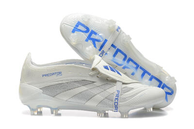 Adidas Predator Elite 25 Foldover Tongue FG Low-Tops Football Boots - Beige/Blue/Silver