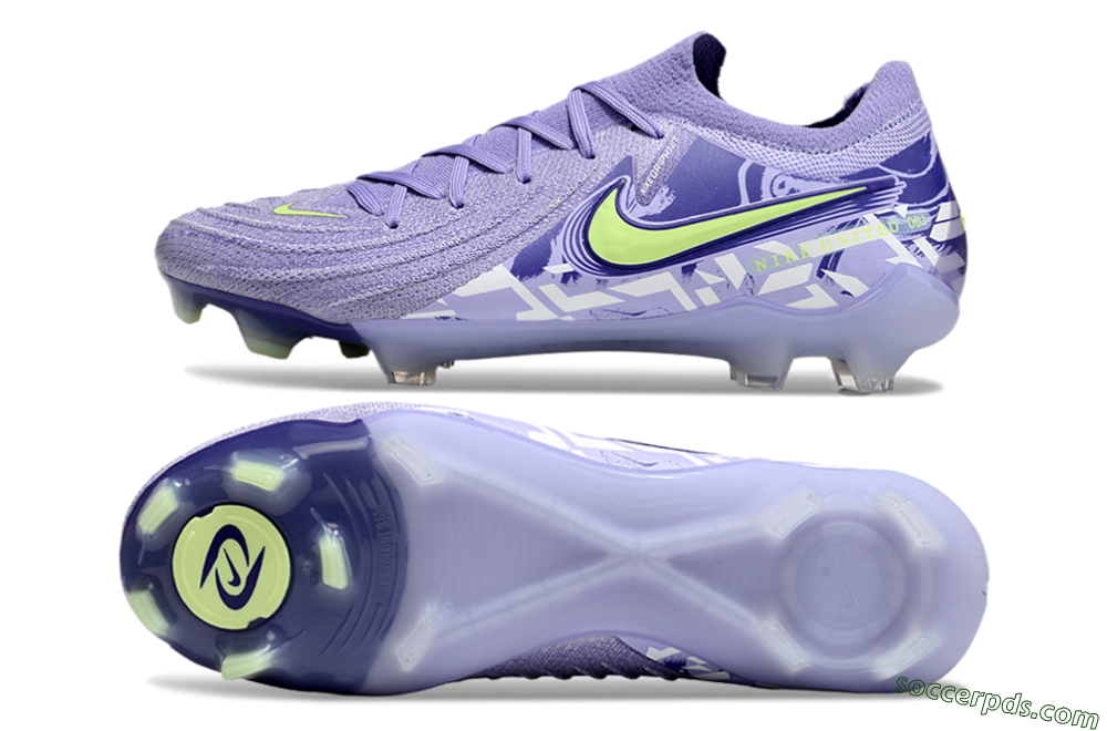 Nike Phantom Luna Elite FG Low-Tops Football Boots - Purple/Yellow/White 0