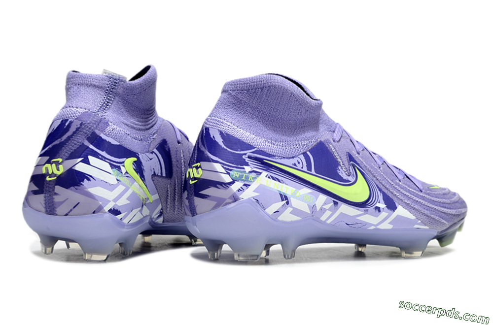 Nike Phantom Luna Elite FG High-Tops Football Boots - Purple/Yellow/White 7