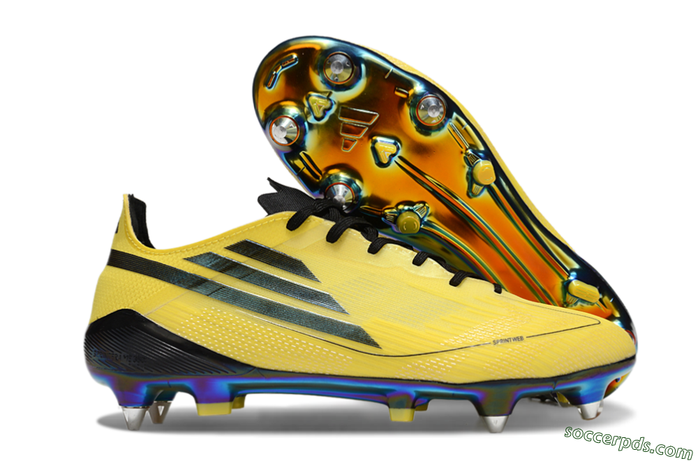 Adidas F50 Elite SG Low-Tops Football Boots - Yellow/Black/Gold 1