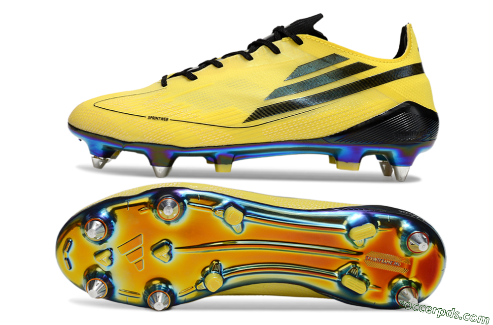 Adidas F50 Elite SG Low-Tops Football Boots - Yellow/Black/Gold 0