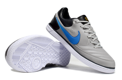 Nike Street Gato IC Low-Tops Football Shoes - Grey/Blue/Black