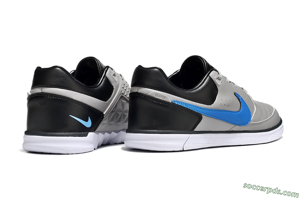Nike Street Gato IC Low-Tops Football Shoes - Grey/Blue/Black 5