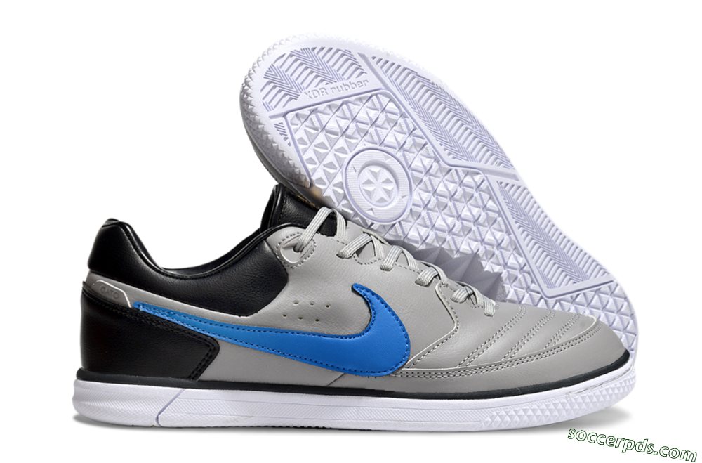Nike Street Gato IC Low-Tops Football Shoes - Grey/Blue/Black 1