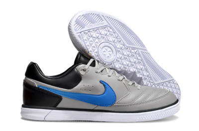 Nike Street Gato IC Low-Tops Football Shoes - Grey/Blue/Black