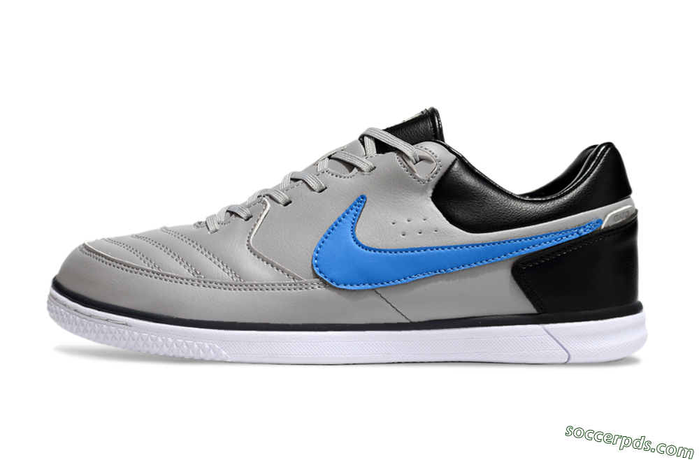 Nike Street Gato IC Low-Tops Football Shoes - Grey/Blue/Black 2
