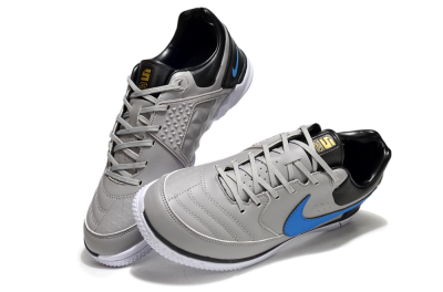Nike Street Gato IC Low-Tops Football Shoes - Grey/Blue/Black
