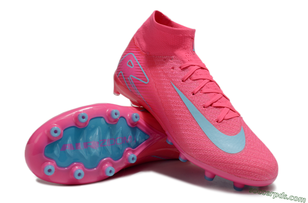Nike Air Zoom Mercurial Superfly 10 Elite AG High-Tops Football Boots - Pink/Jade 3