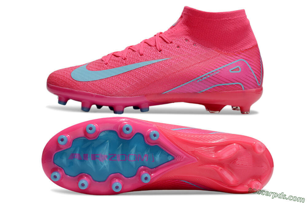 Nike Air Zoom Mercurial Superfly 10 Elite AG High-Tops Football Boots - Pink/Jade 0