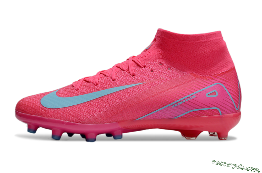 Nike Air Zoom Mercurial Superfly 10 Elite AG High-Tops Football Boots - Pink/Jade 2