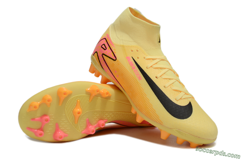 Nike Air Zoom Mercurial Superfly 10 Academy AG High-Tops Football Boots - Yellow/Black/Red 3