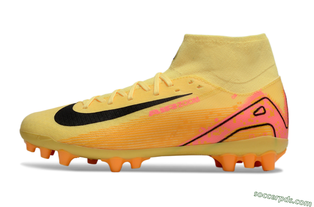 Nike Air Zoom Mercurial Superfly 10 Academy AG High-Tops Football Boots - Yellow/Black/Red 2
