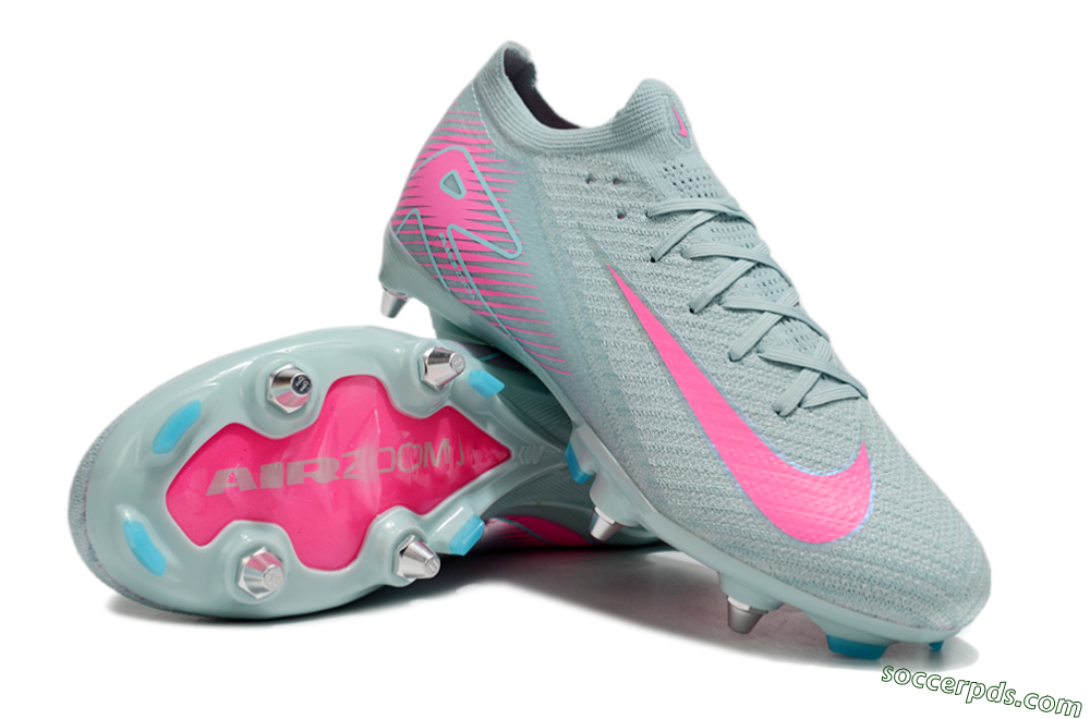 Nike Air Zoom Mercurial Vapor 16 Elite SG Low-Tops Football Boots - Jade/Pink 3