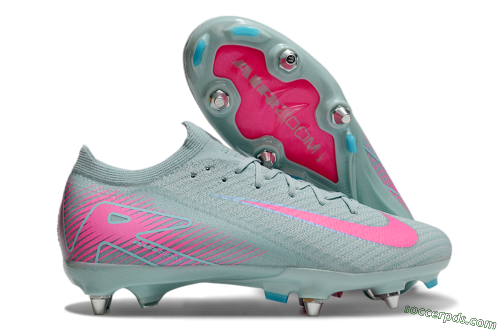 Nike Air Zoom Mercurial Vapor 16 Elite SG Low-Tops Football Boots - Jade/Pink 1
