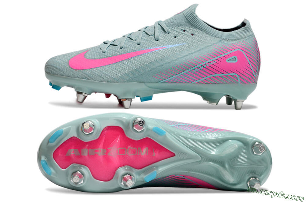 Nike Air Zoom Mercurial Vapor 16 Elite SG Low-Tops Football Boots - Jade/Pink 0