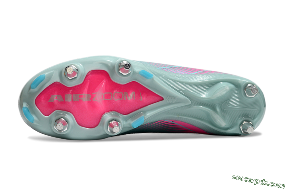 Nike Air Zoom Mercurial Vapor 16 Elite SG Low-Tops Football Boots - Jade/Pink 6