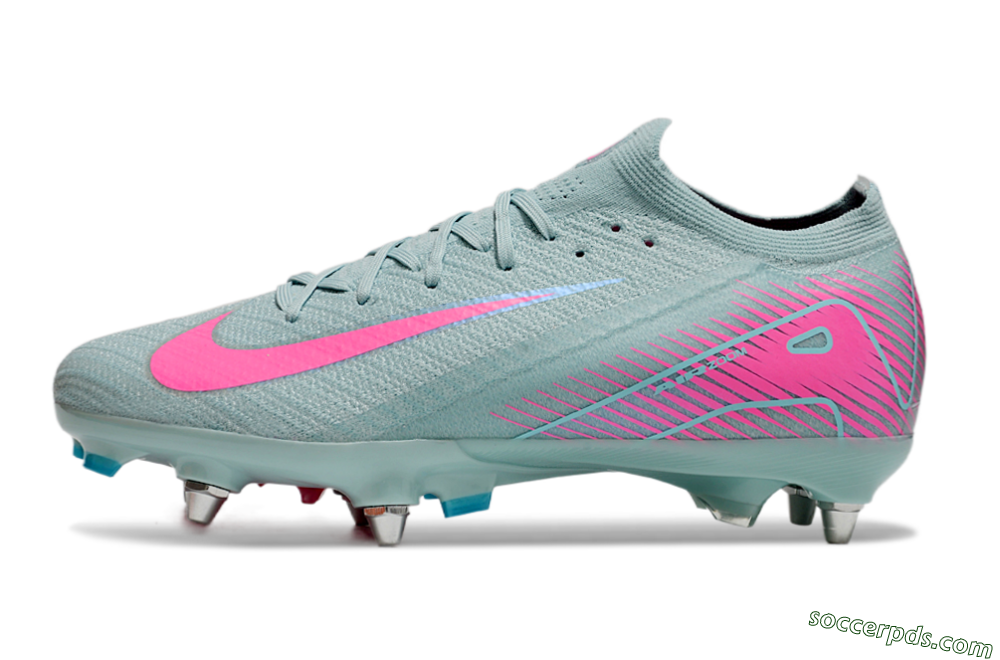 Nike Air Zoom Mercurial Vapor 16 Elite SG Low-Tops Football Boots - Jade/Pink 2