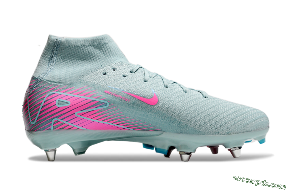 Nike Air Zoom Mercurial Superfly 10 Elite SG High-Tops Football Boots - Jade/Pink 7