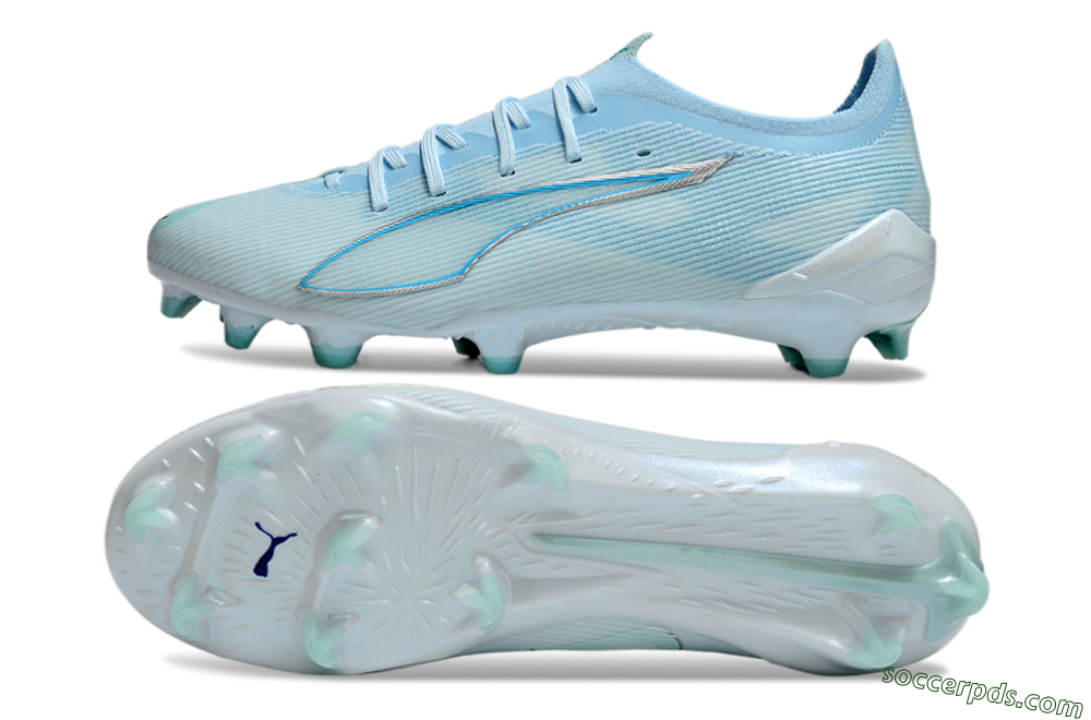 Puma Ultra Ultimate FG Low-Tops Football Boots - Jade/Silver/Blue 0
