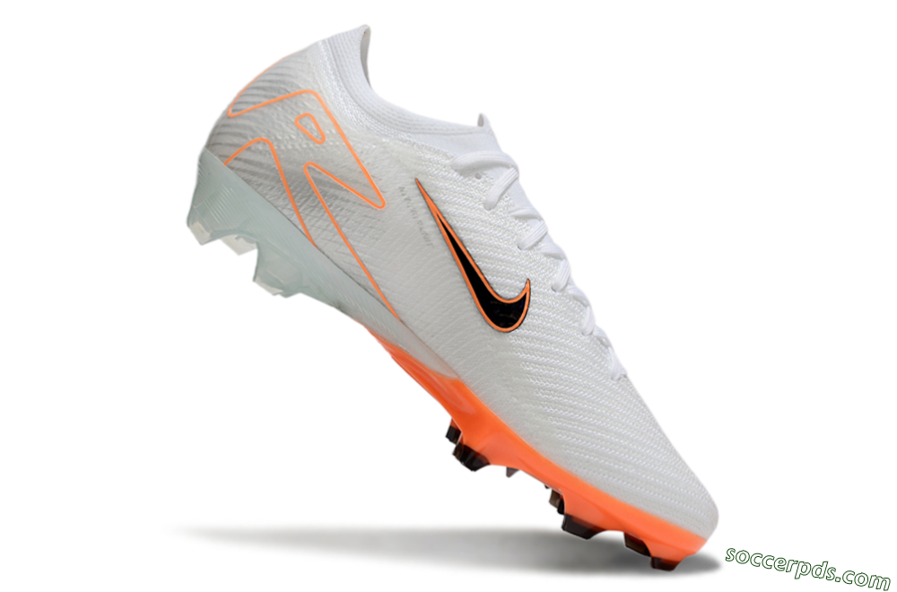 Nike Air Zoom Mercurial Vapor 16 Elite FG Low-Tops Football Boots - White/Black/Orange 4