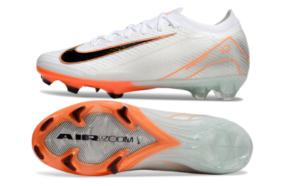 Nike Air Zoom Mercurial Vapor 16 Elite FG Low-Tops Football Boots - White/Black/Orange