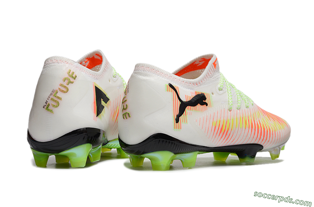 Puma Future 8 Ultimate FG Low-Tops Football Boots - White/Red/Yellow 6