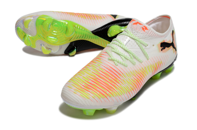 Puma Future 8 Ultimate FG Low-Tops Football Boots - White/Red/Yellow
