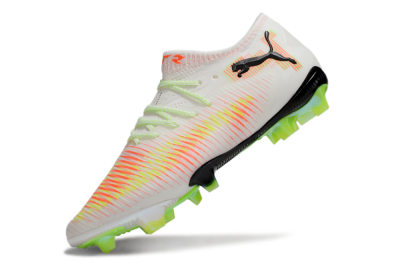 Puma Future 8 Ultimate FG Low-Tops Football Boots - White/Red/Yellow