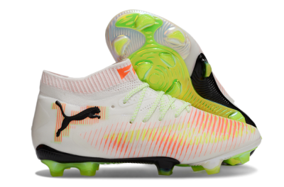 Puma Future 8 Ultimate FG Low-Tops Football Boots - White/Red/Yellow