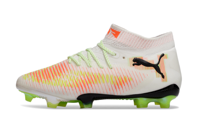 Puma Future 8 Ultimate FG Low-Tops Football Boots - White/Red/Yellow