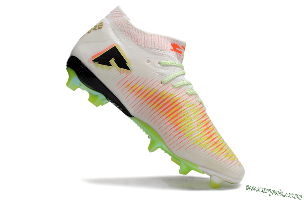 Puma Future 8 Ultimate FG Low-Tops Football Boots - White/Red/Yellow 4