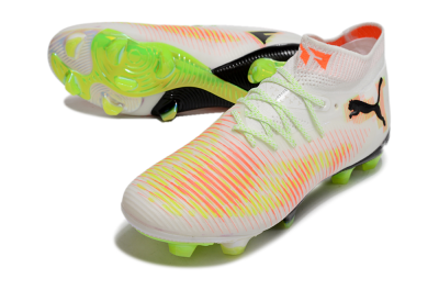 Puma Future 8 Ultimate FG Low-Tops Football Boots - White/Red/Yellow