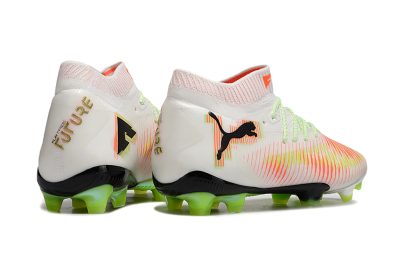 Puma Future 8 Ultimate FG Low-Tops Football Boots - White/Red/Yellow