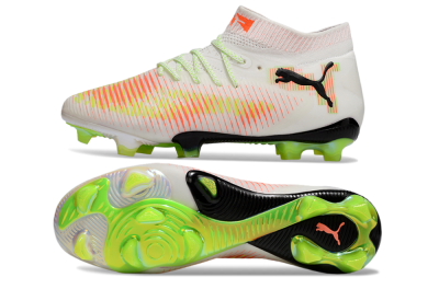 Puma Future 8 Ultimate FG Low-Tops Football Boots - White/Red/Yellow
