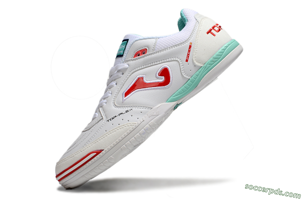 Joma Top Flex IC Low-Tops Football Shoes - White/Red/Jade 5