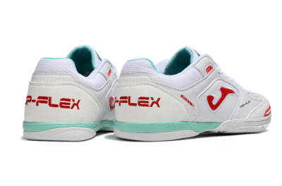 Joma Top Flex IC Low-Tops Football Shoes - White/Red/Jade