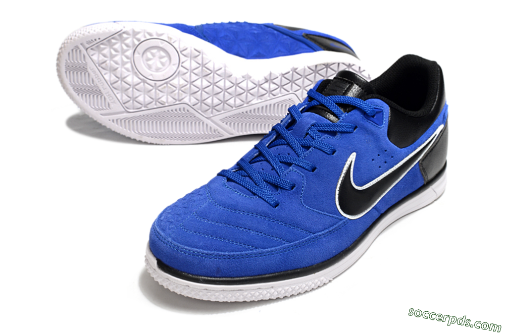 Nike Street Gato IC Low-Tops Football Shoes - Blue/Black/White 3