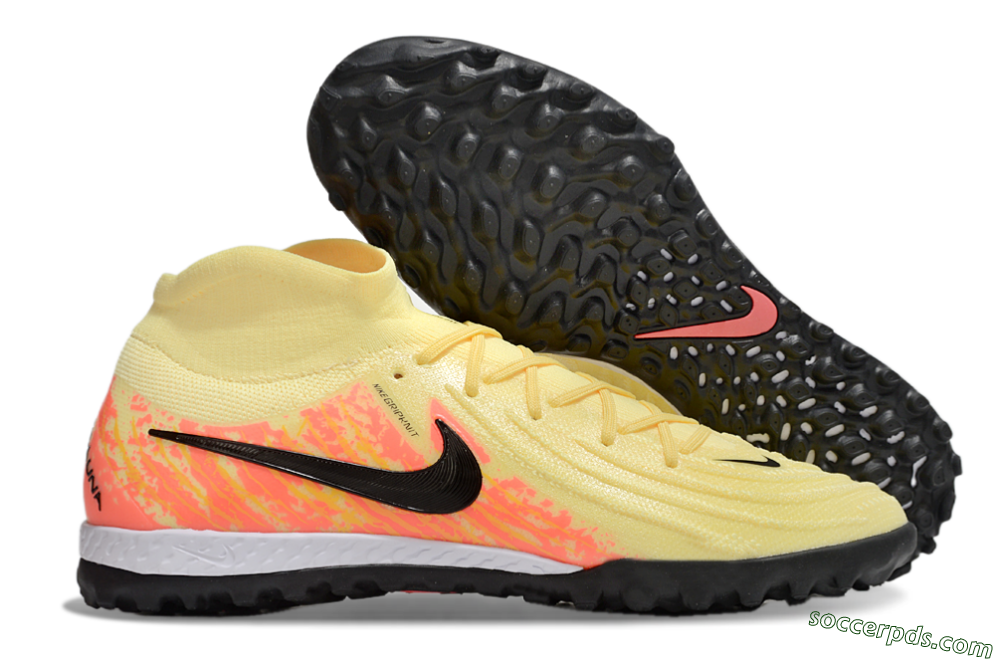 Nike Phantom Luna Elite NU TF High-Tops Football Shoes - Yellow/Black/Red 1