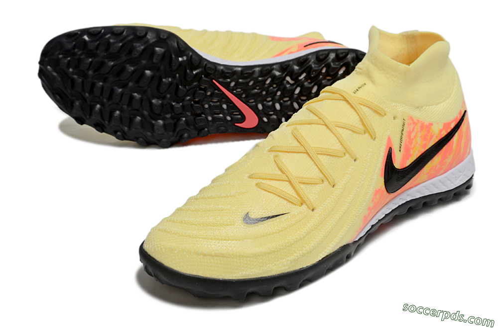 Nike Phantom Luna Elite NU TF High-Tops Football Shoes - Yellow/Black/Red 3
